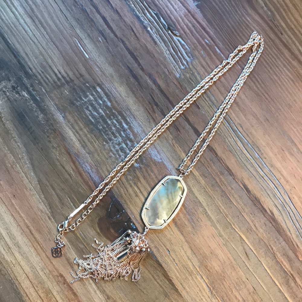 Kendra Scott Rose gold brown mother of pearl Rayne